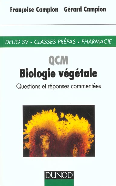 Qcm ; biologie vegetale