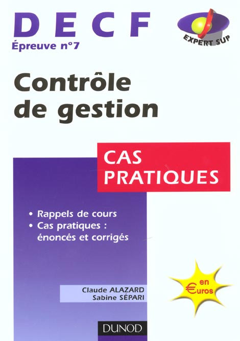 Controle de gestion decf 7 ; cas pratiques
