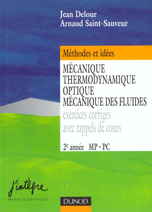 Mecanique thermodynamique optique mecanique des fluides