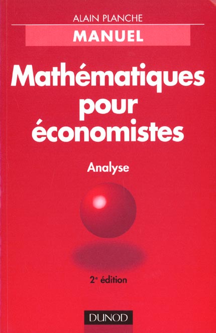 Mathematiques pour economistes