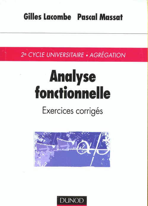 Analyse fonctionnelle ; exercices corriges