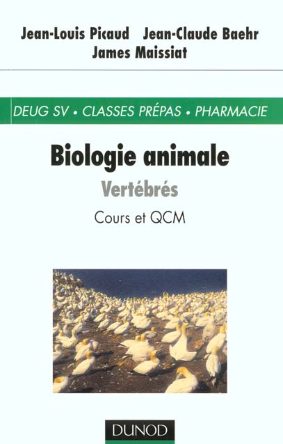 Biologie animale ; vertebres