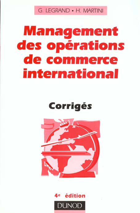 Management des operations de commerce international : corriges