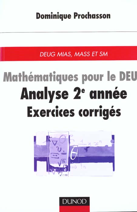 Mathematiques pour le deug ; analyse 2e annee ; exercices corriges