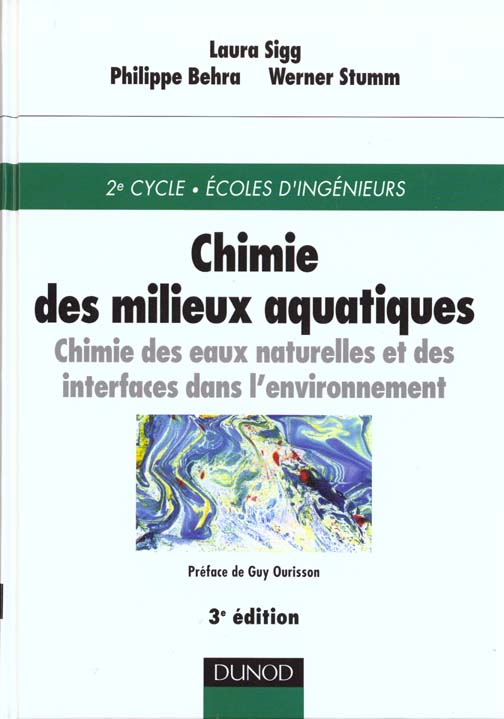 Chimie des milieux aquatiques ; chimie des eaux naturelles et des interfaces dans l'environnement