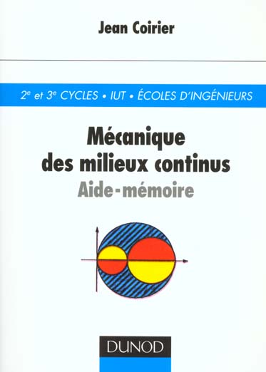Aide-memoire de mecanique des milieux continus