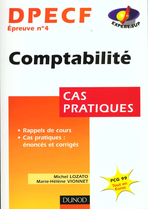 Comptabilite dpecf n.4 ; cas pratiques