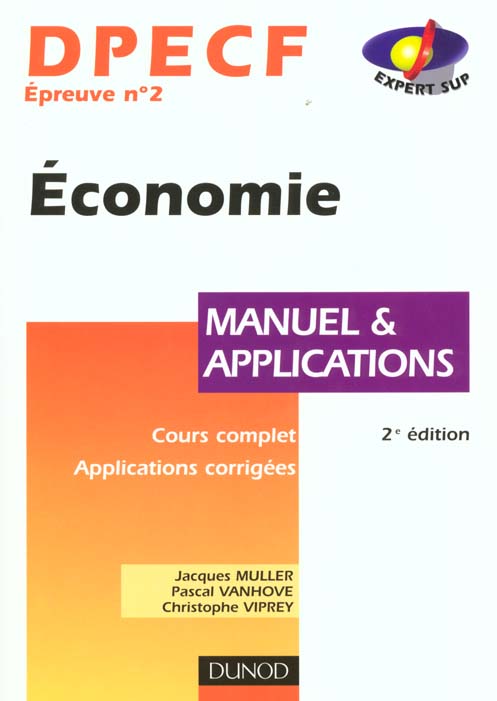 Economie dpecf n.2 ; manuel et applications ; 2e edition