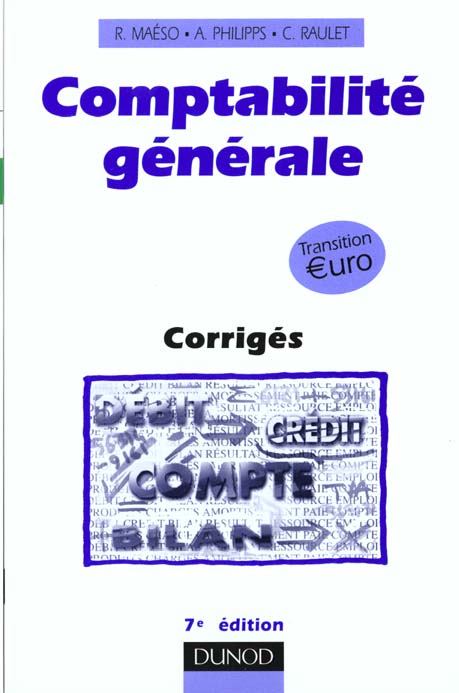 Comptabilite generale ; corriges