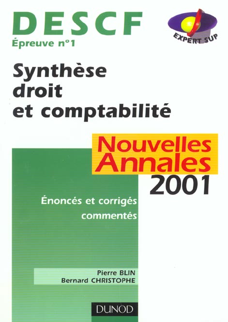 Descf t.1 ; synthese droit et comptabilite ; nouvelles annales ; 3e edition