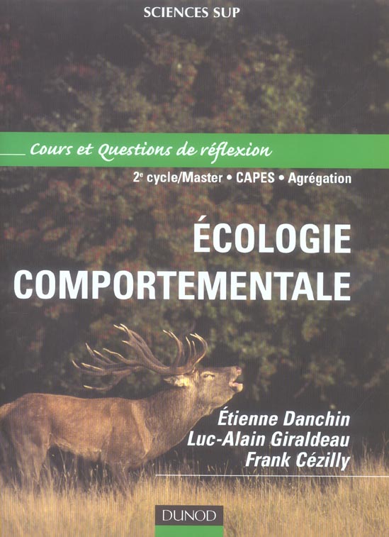 Ecologie comportementale - cours et questions de reflexion