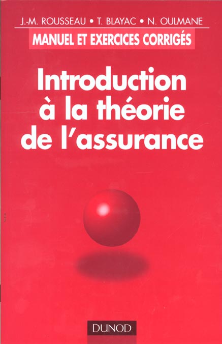 Introduction a la theorie de l'assurance