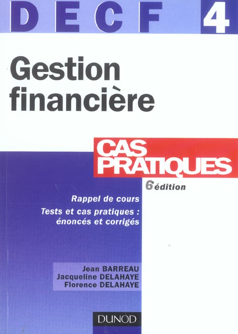 DECF 4/2004 GESTION FINANCIERE (6e édition)