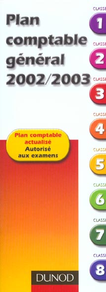 Plan comptable general 2002-2003 ; 3e edition
