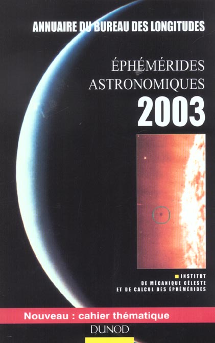 Ephemerides astronomiques 2003