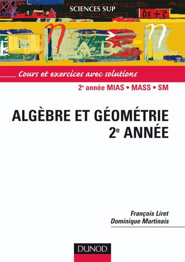 Algèbre et géométrie ; 2e année