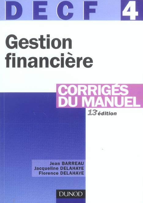 DECF 4 GESTION FINANCIERE (13e édition)