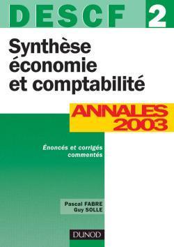 Descf 2 ; synthese economieet comptabilite