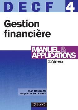 Decf n 4 ; gestion financieres ; manuel & applications