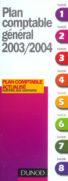 Plan comptable general 2003-2004