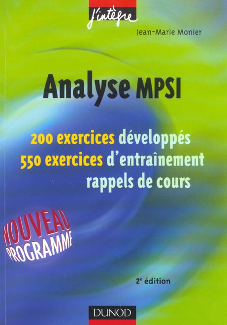 200 exercices développés, 550 exercices d'entrainement (2e édition)