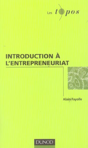 Introduction a l'entrepreneuriat