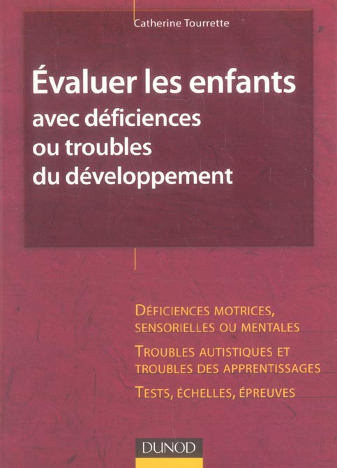 évaluer les enfants avec déficiences ou troubles du développement