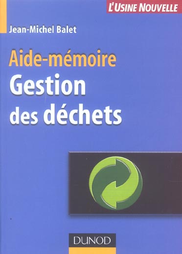Aide-memoire de gestion des dechets