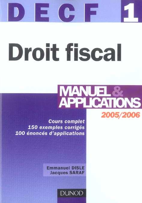 DECF 1/2005 ; DROIT FISCAL