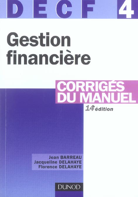 DECF 4 ; GESTION FINANCIERE