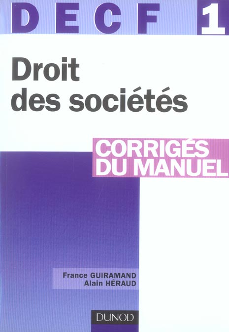 DECF, annales 2005 ; corrigés du manuel
