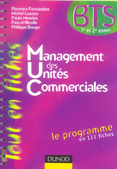 MANAGEMENT DES UNITES COMMERCIALES