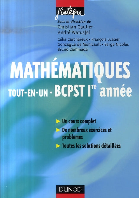 Mathématiques ; BCPST 1ère année ; tout-en-un