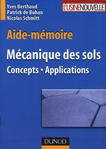 Mécanique des sols ; concepts, applications