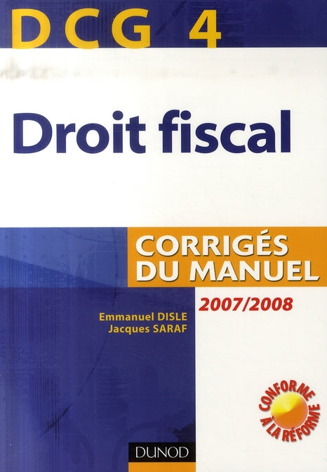 Droit fiscal dcg 4 ; corrigés du manuel