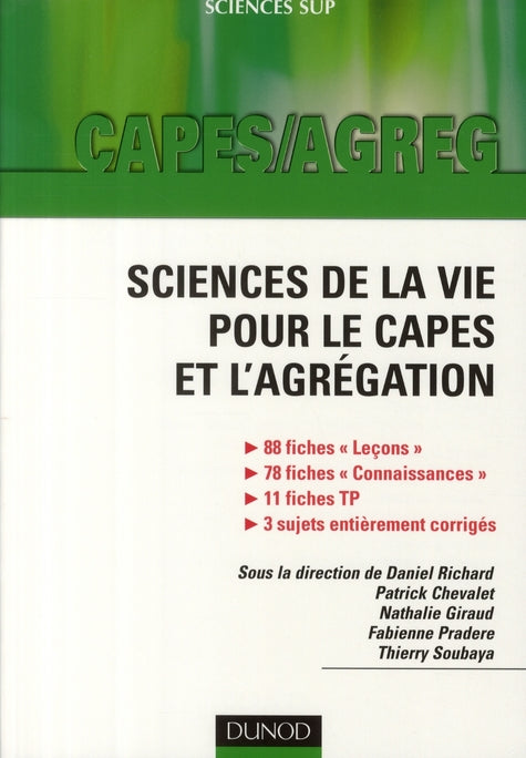 Sciences de la vie pour le CAPES et l'agrégation