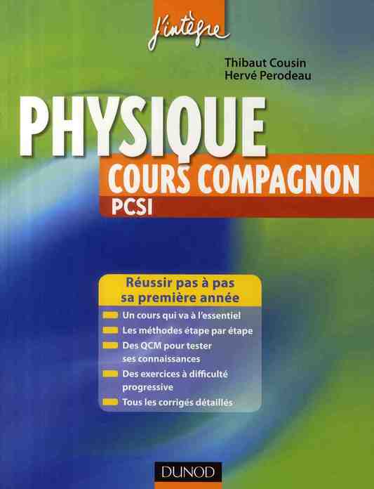 Physique ; cours compagnon PCSI