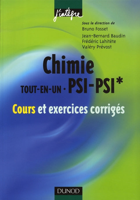 Chimie ; PSI, PSI* ; tout-en-un