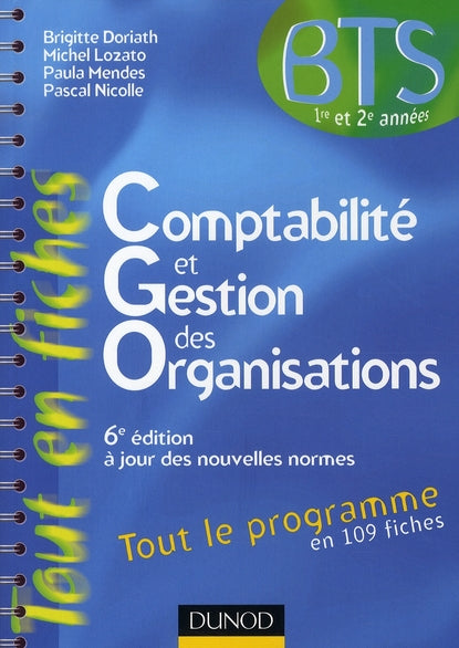 Comptabilité et gestion organisations ; BTS 1ère/2ème annéees (6e édition)