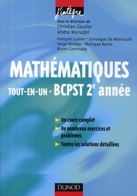 Mathématiques tout-en-un ; BCPST 2ème année