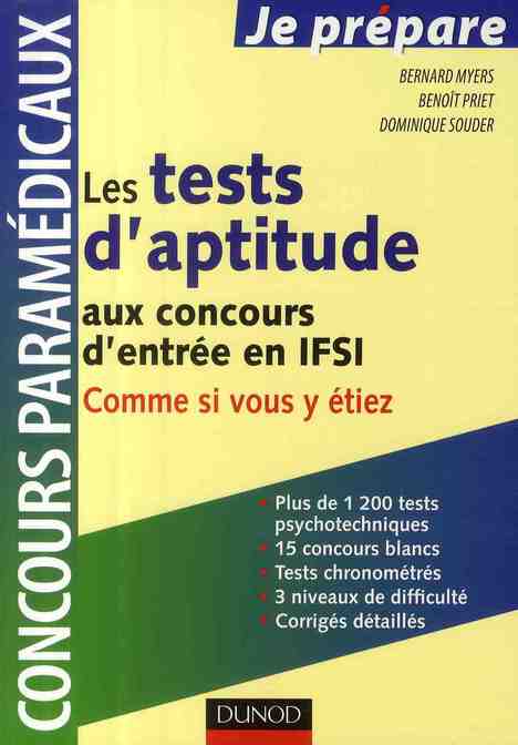 Les tests d'aptitude au concours d'entrée en IFSI