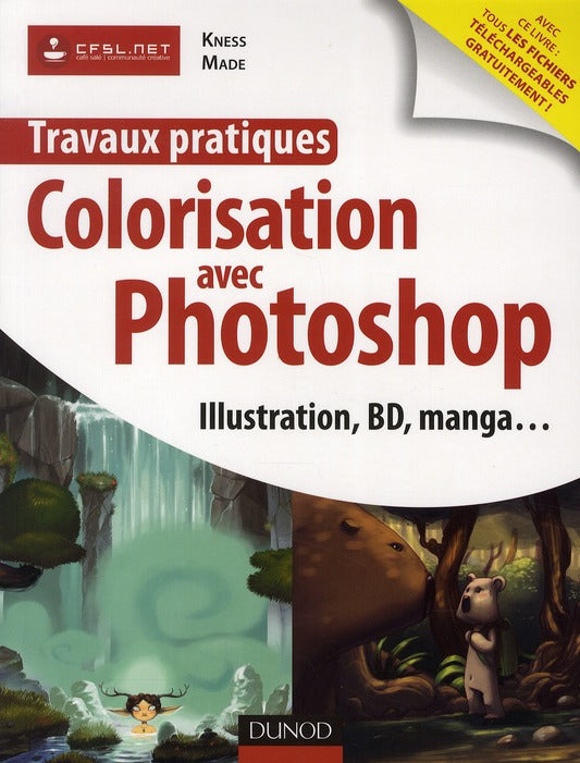 Travaux pratiques ; colorisation avec Photoshop ; illustration, bd, manga...