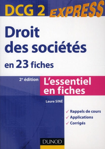 DCG 2 ; droit des sociétés en 23 fiches (2e édition)