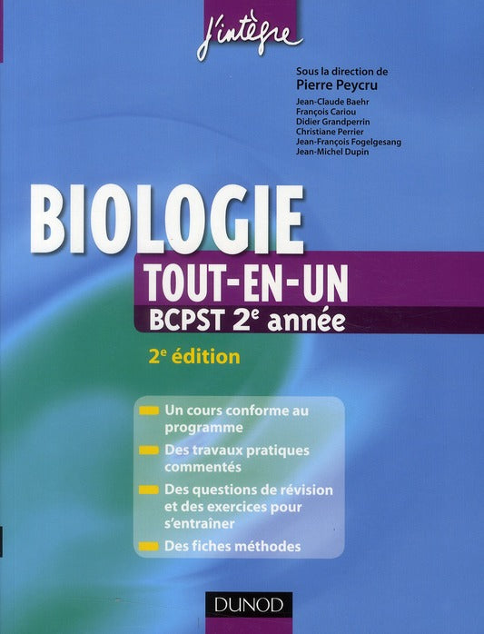 Biologie ; CPST 2ème année ; tout-en-un (2e édition)