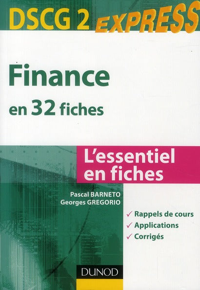 DSCG 2 ; finance en 32 fiches