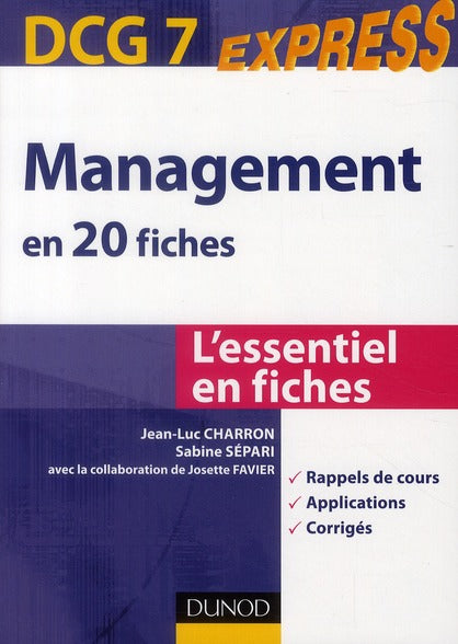 DCG 7 ; management en 20 fiches