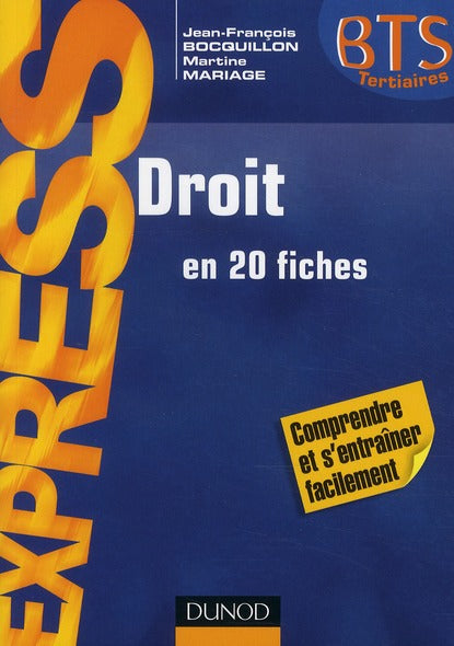 Droit en 20 fiches ; BTS tertiaires