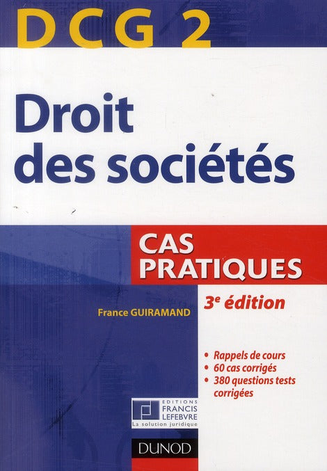 DCG 2 ; droit des sociétés ; cas pratiques (3e édition)