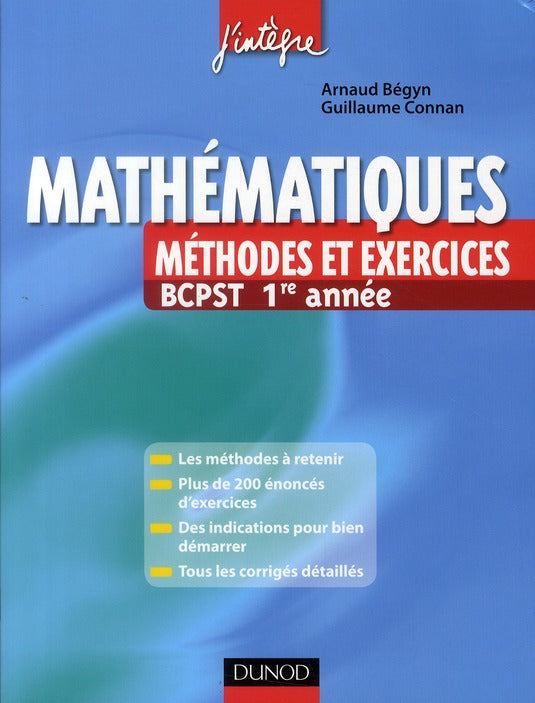 Mathématiques ; BCPST 1ère année ; méthodes et exercices