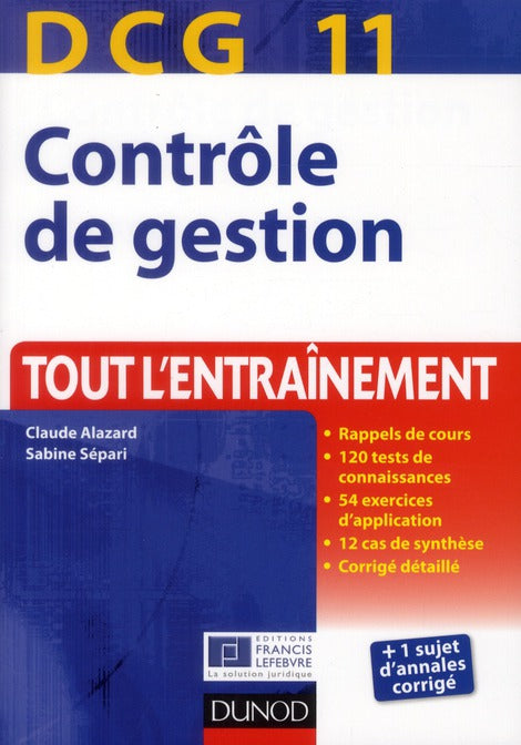 DCG 11 ; contrôle de gestion ; tout l'entraînement (2e édition)